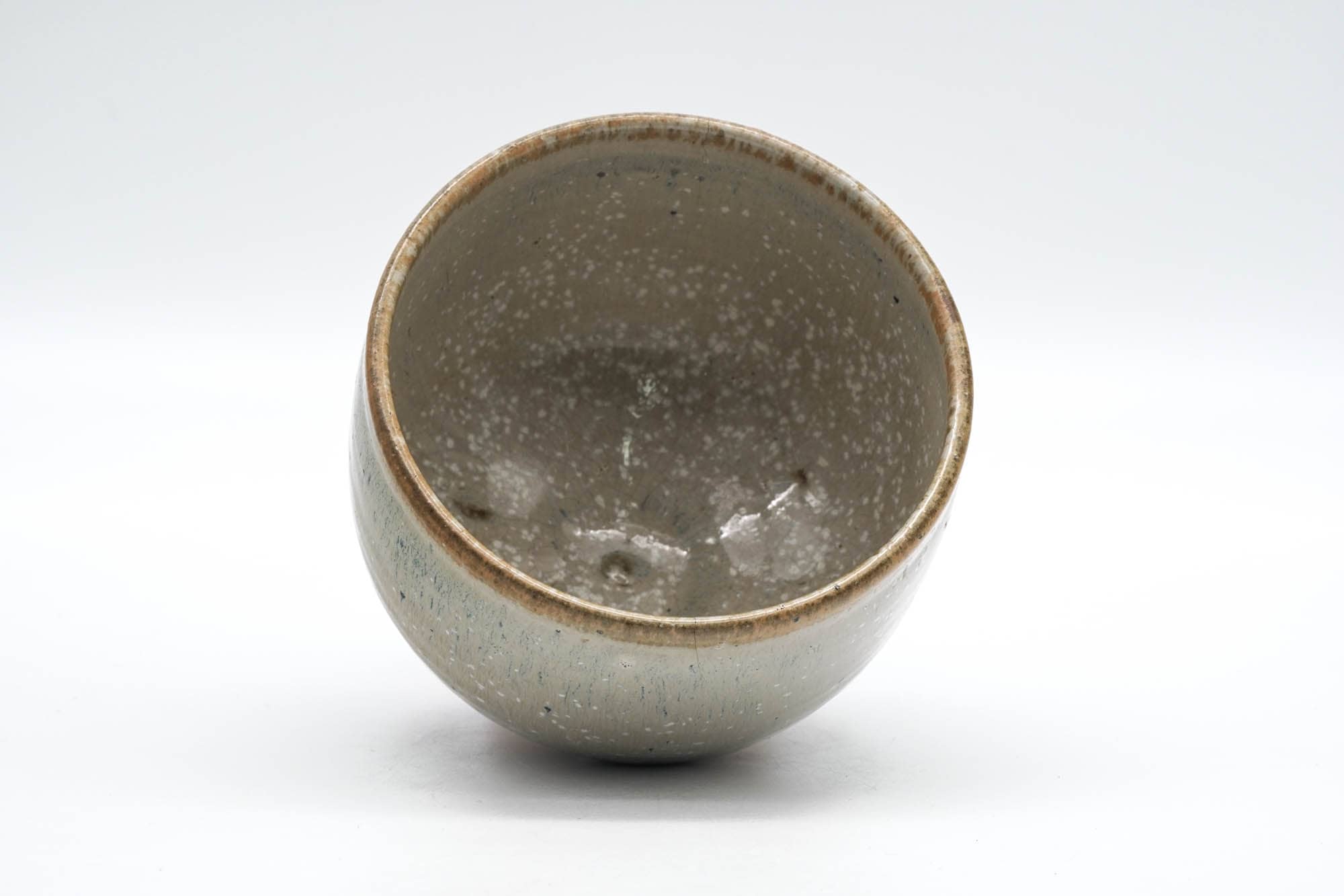 Japanese Matcha Bowl - Grey White Speckle Glazed Chawan - 250ml