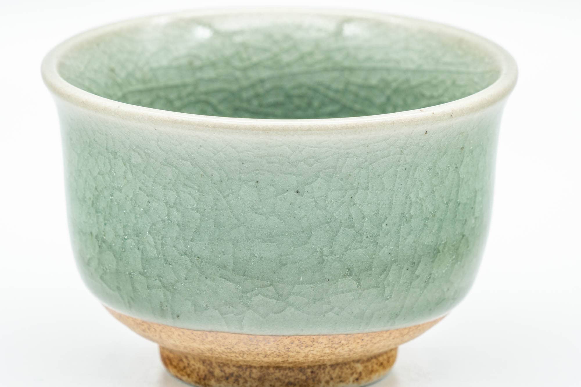 Japanese Teacup - Crazed Celadon Green Yunomi - 120ml - Tezumi