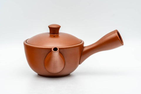 Japanese Kyusu - Akai Shinko 伸康 - Nerikomi Striped Tokoname-yaki Debeso Teapot - 150ml - Tezumi