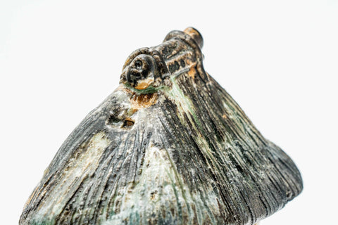 Japanese Kogo - Thatched Roof House Ceramic Incense Container