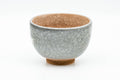 Tezumi — Japanese Teacup - Floral Grey Celadon Snowflake Glazed Yunomi - 150ml — front view from another angle