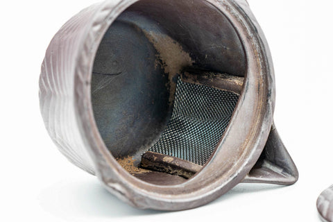 Japanese Houhin - Textured Weathered Banko-yaki Handle-less Mesh Teapot - 150ml