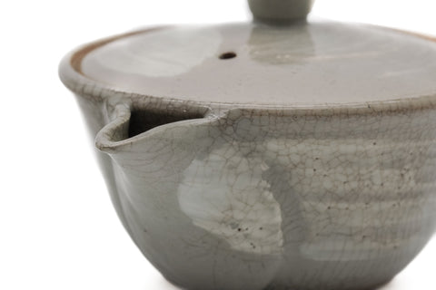 Japanese Houhin - 朝日焼 Asahi-yaki - Beige Hakeme Handleless Teapot - 100ml