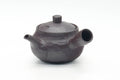 Tezumi — Japanese Kyusu - Faceted Banko-yaki Teapot - 185ml — three-quarter view from the opposite side