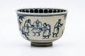 Tezumi — Japanese Matcha Bowl - 岩崎新定 Shinsada Iwasaki - Annan Zeze-yaki Chawan - 250ml — three-quarter view