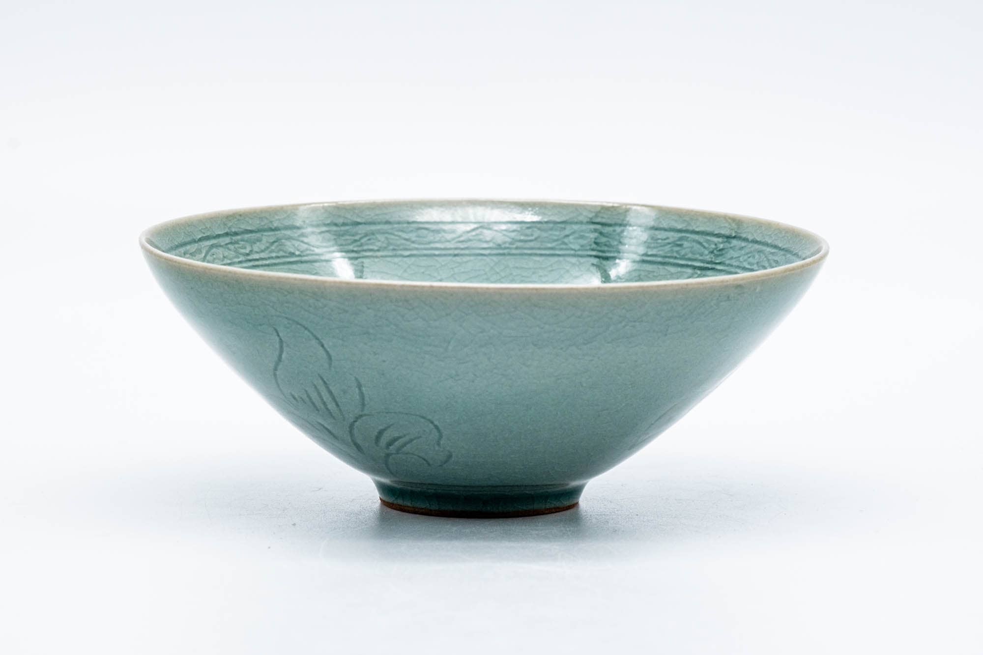 Korean Matcha Bowl - 황렌제/黄仁哲 Hwang Ren-je - Unkaku Green Celadon Chawan - 150ml