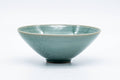 Tezumi — Korean Matcha Bowl - 황렌제/黄仁哲 Hwang Ren-je - Unkaku Green Celadon Chawan - 150ml — front view from another angle