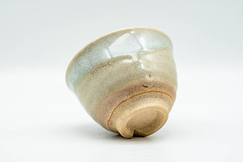 Japanese Teacup - Beige White Weathered Hagi-yaki Yunomi - 130ml