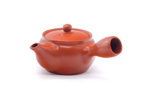 Japanese Kyusu - Flower Engraved Tokoname Mesh Teapot - 410ml