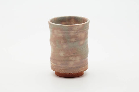 Japanese Teacup - Beige Pink Gohonte Hagi-yaki Spiraling Yunomi - 150ml