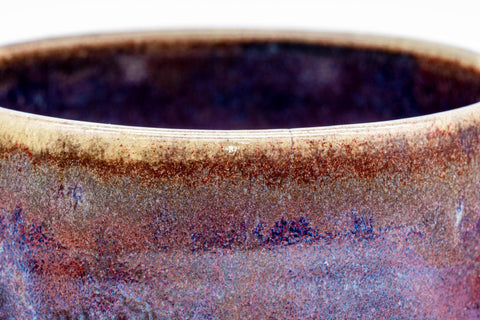 Japanese Matcha Bowl - 龍山 Tatsuyama - 里山窯 Satoyama Kiln - Yohen Cinnabar Glazed Chawan - 400ml