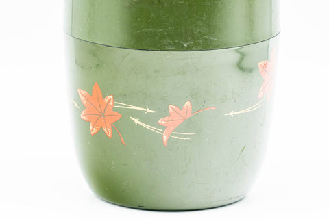 Japanese Chazutsu - Green Floral Tea Plastic Canister - 300ml - Tezumi