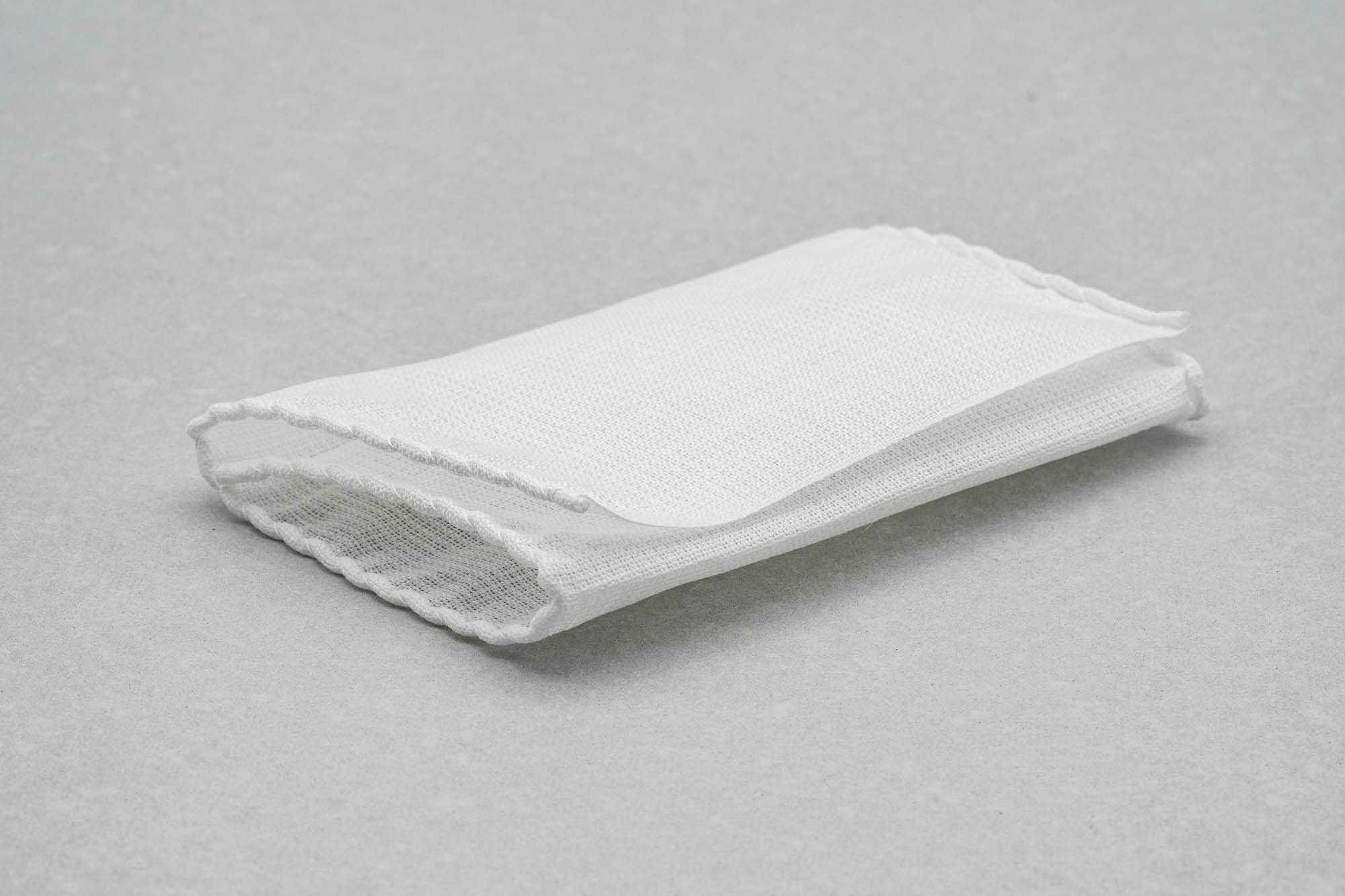 Japanese Chakin - White Linen Hoda-ori Woven Tea Cloth