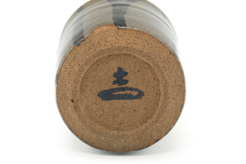 Japanese Teacups - Pair of Striped Meoto Yunomi - 150ml