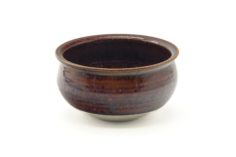 Japanese Kensui - Brown Drip-Glazed Water Bowl - 520ml