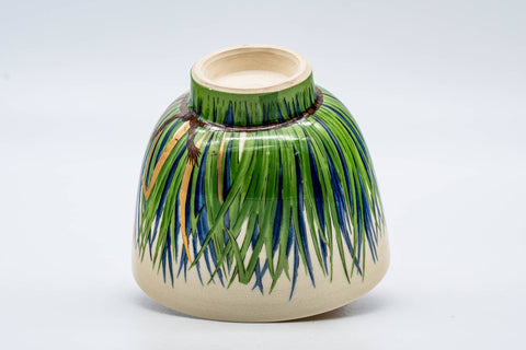 Japanese Matcha Bowl - 西尾瑞豊 Mizuyutaka Nishio - Long Grass Kyo-yaki Chawan - 200ml