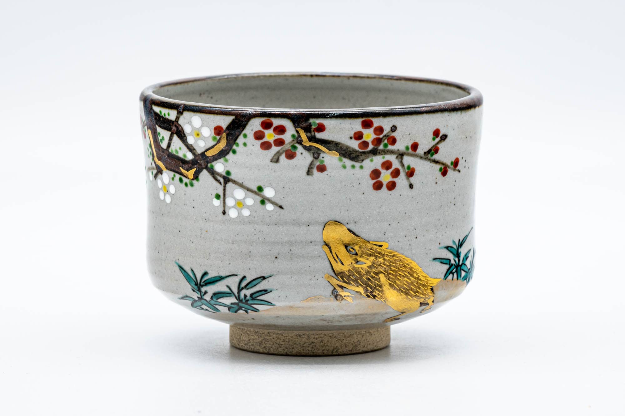 Japanese Matcha Bowl - 岩崎新定 Shinsada Iwasaki - Year of the Boar Zeze-yaki Chawan - 300ml