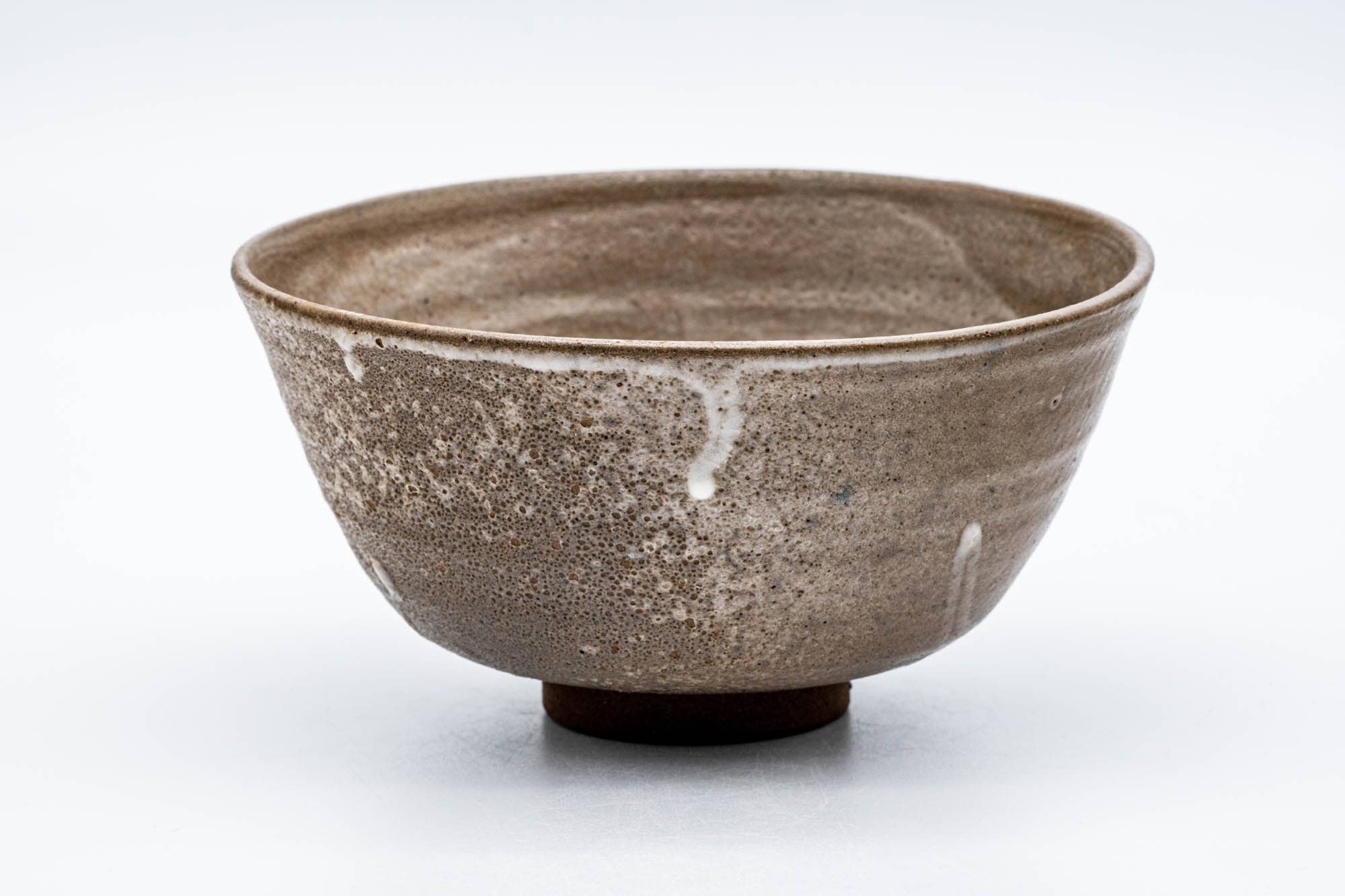 Japanese Matcha Bowl - Brown Matte-Glazed Hantsutsu-gata Chawan - 400ml