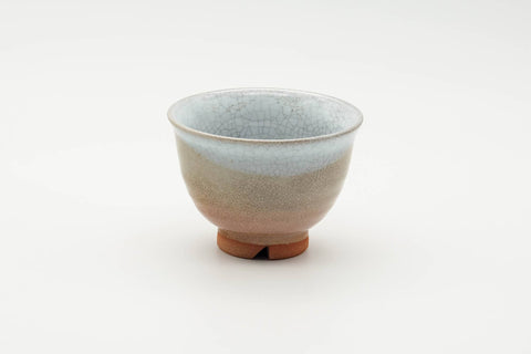 Japanese Teacup - Beige White Glazed Hagi-yaki Yunomi - 130ml