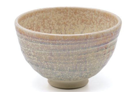 Tezumi — Japanese Matcha Bowl - Sage Speckled Chawan - 400ml — inverted showing the foot ring