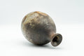 Japanese Hanaire - Textured Bizen-yaki Tea Ceremony Vase - three-quarter view showing mouth and neck