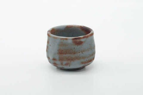 Japanese Teacup - Blue Orange Shino Glazed Yunomi - 75ml