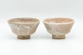 Tezumi — Japanese Teacups - Pair of Milky Shino Glazed Guinomi - 40ml — front view from another angle