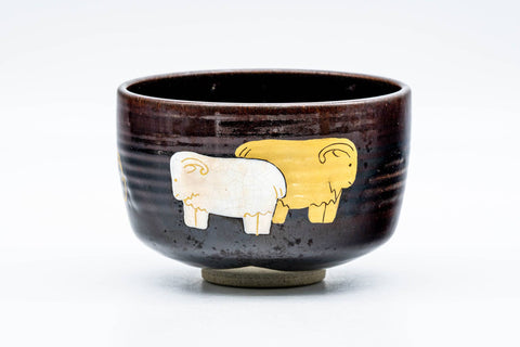 Japanese Matcha Bowl - 岩崎新定 Shinsada Iwasaki - Year of the Goat Zeze-yaki Chawan - 250ml