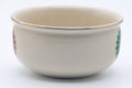 Tezumi — Japanese Kensui - Floral Beige White Glazed Kyo-yaki Water Bowl - 400ml — inverted showing the foot ring
