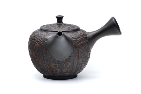 Textured Vines Kokudei Tokoname Teapot - 200ml