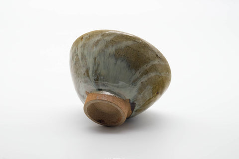 Japanese Matcha Bowl - Beige Yellow Milky Hare's Fur Glazed Chawan - 450ml