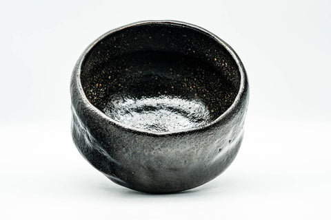 Japanese Matcha Bowl - Black Raku Kuroraku Hantsusu-gata Chawan - 300ml