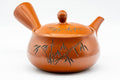 Tezumi — Japanese Kyusu - Bamboo Engraved Tokoname-yaki Mesh Teapot - 350ml — closeup of the base