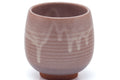 Tezumi — Japanese Teacups - Pair of Purple Hagi Meoto Yunomi — top-down view of the interior
