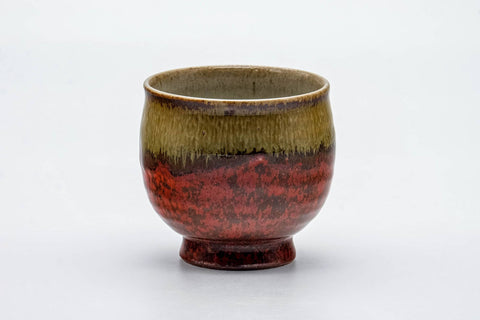 Japanese Teacup - Red Brown Drip-Glazed Yunomi - 165ml