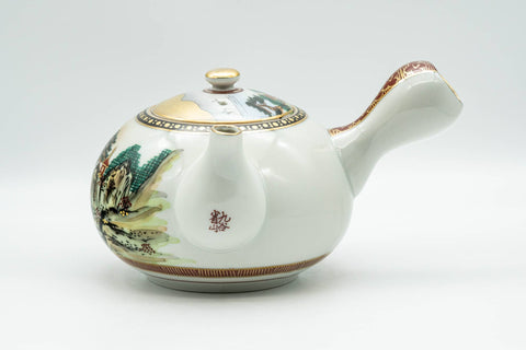 Japanese Kyusu - Golden Mountainous Village Kutani-yaki Debeso Teapot - 450ml - Tezumi