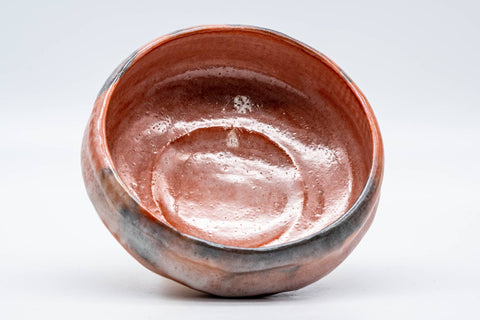 Japanese Matcha Bowl - 松楽窯 Shoraku Kiln - Red Aku-raku Badarai-gata Chawan - 150ml