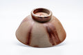 Tezumi — Japanese Matcha Bowl - Hidasuki Rice Straw Bizen-yaki Chawan - 150ml — tipped to show the interior