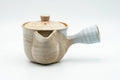 Japanese Kyusu - Beige White Glazed Hagi-yaki Do-ake Teapot - 250ml - Tezumi