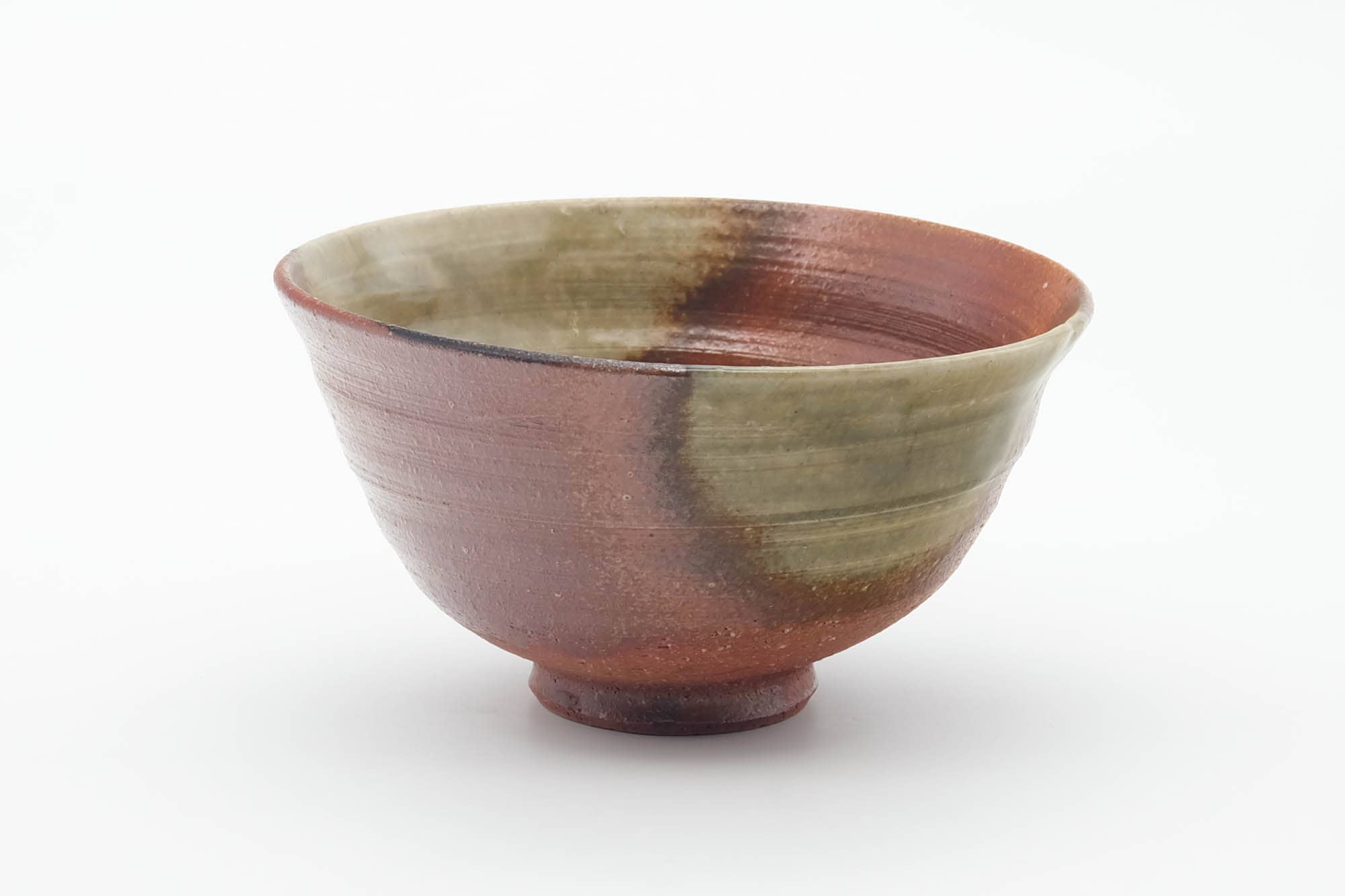 Japanese Matcha Bowl - Green Ash Glazed Stoneware Chawan - 500ml