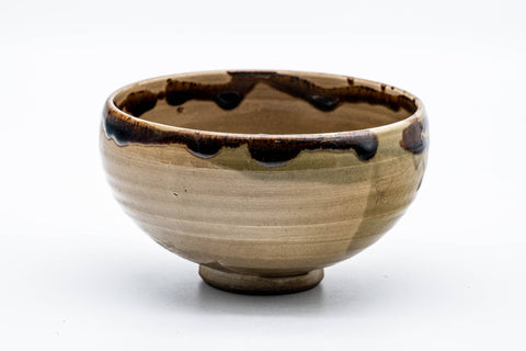 Japanese Matcha Bowl - Abstract Brown Wan-nari Chawan - 200ml