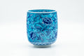 Japanese Teacup - Large Blue Floral Gold Kanji Arita-yaki Yunomi - 240ml - Tezumi