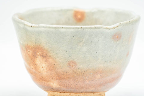 Japanese Teacup - 天鵬山 Tsubaki Kiln - Beige Pink Gohonte Hagi-yaki Yunomi - 100ml