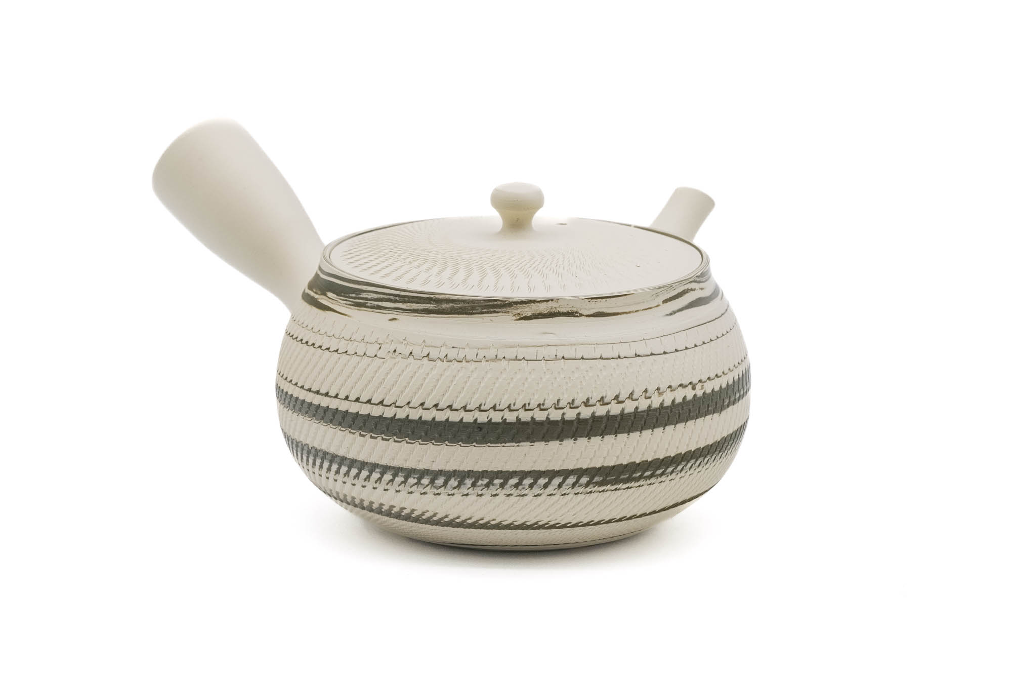 Japanese Kyusu - 陶仙窯 Tosen Kiln - Marbled Nerikomi Tokoname-yaki Tochiri Teapot - 200ml