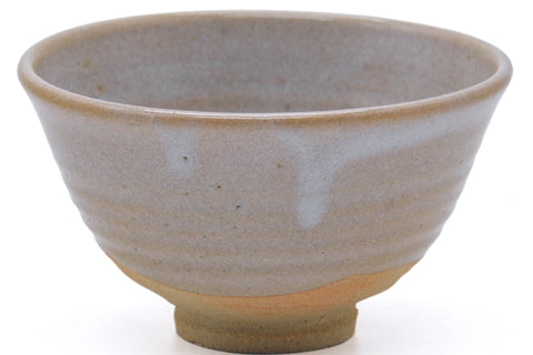 Japanese Matcha Bowl - Beige White Drip-Glazed Hagi-yaki Chawan - 400ml