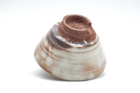 Japanese Matcha Bowl - Beige Pink Gohonte Hagi-yaki Spiraling Chawan - 150ml