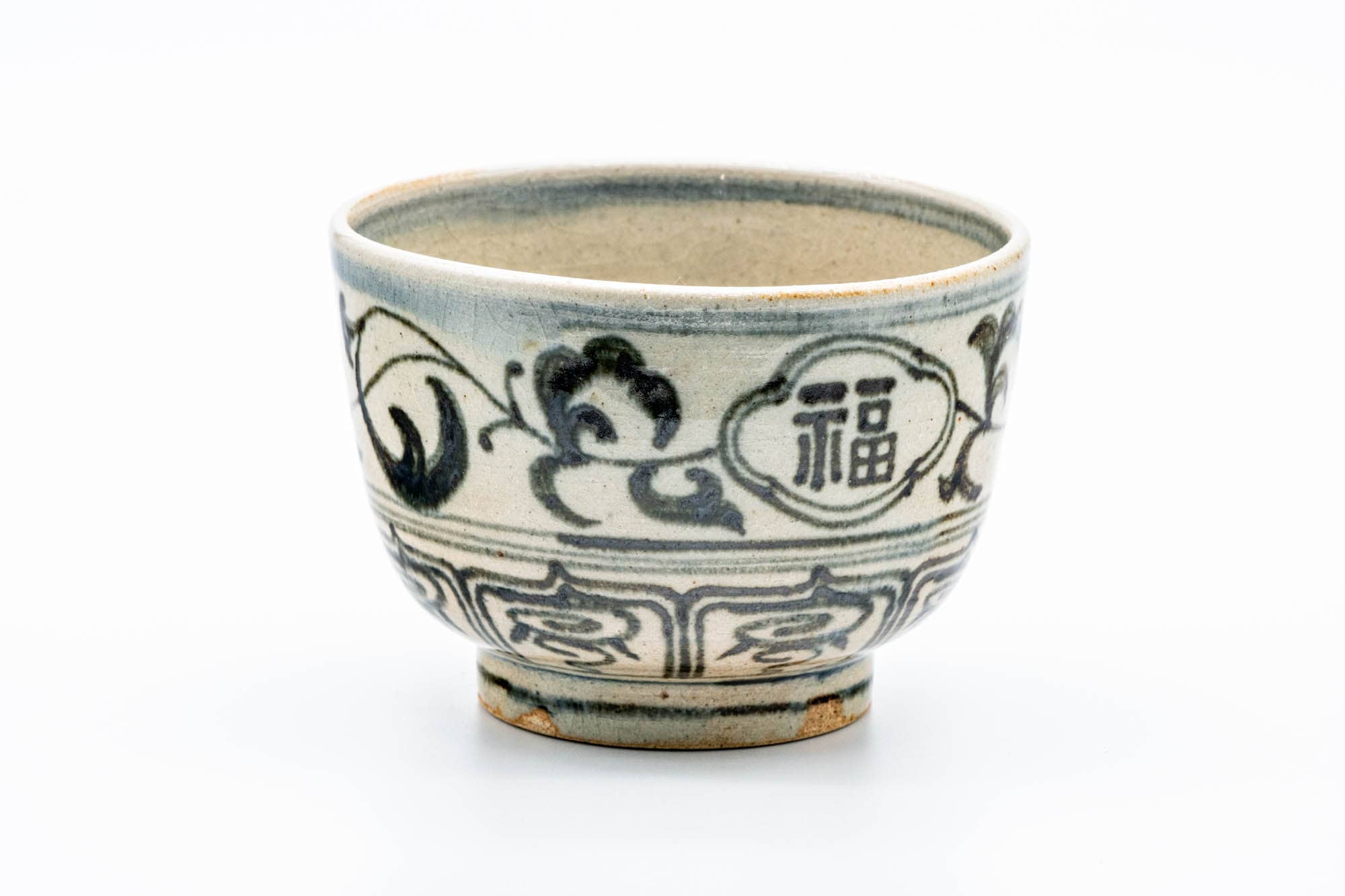 Japanese Matcha Bowl - 楽山窯 Rakuzan Kiln - Annan-style Longevity Zodiac Chawan - 400ml