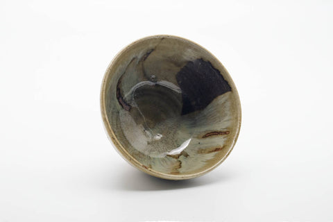 Japanese Matcha Bowl - Beige Yellow Milky Hare's Fur Glazed Chawan - 450ml