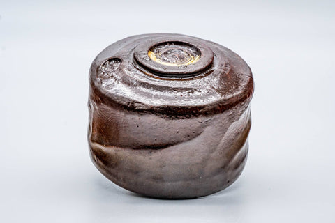 Japanese Matcha Bowl - 手 Spiraling Candy Glazed Raku Chawan - 300ml