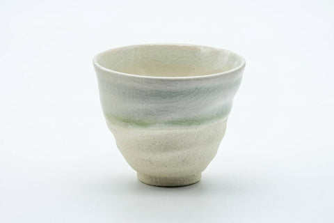 Japanese Teacup - Crazed Celadon Glazed Wabi-Sabi Yunomi - 100ml